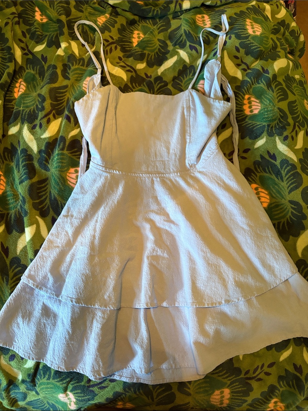 Light Blue Women’s Sundress with Adjustable Straps
